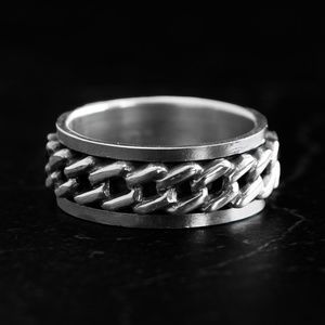 Chain Link Spinner | Ring on Sterling Silver 925